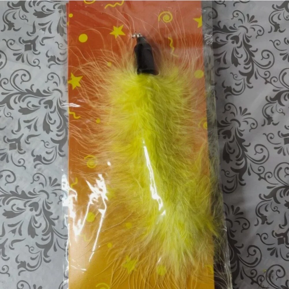 Lot of 3 Lazy Pet Interactive Tail Tease Cat Toy Brown, Green, & Yellow